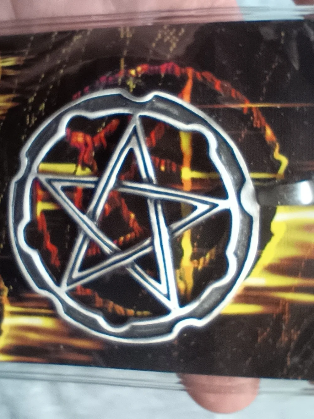 Pewter Pentagram Pentacle Pendant  necklace